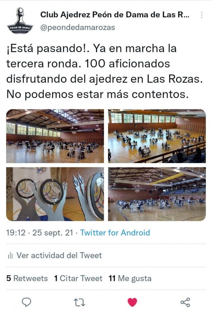 TORNEO DE AJEDREZ SAN MIGUEL 2022 Ayuntamiento de Las Rozas de